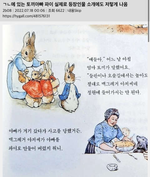 동화책 시리즈 피터래빗 주인공 아빠 어케 되었는지 앎?? | 인스티즈
