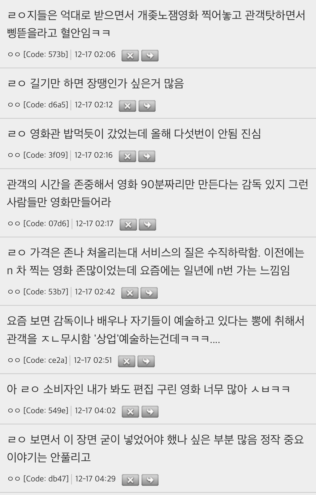 관객이 영화관에 가서 돈을 내고 시간을 주는걸 너무 당연하게 생각하나? | 인스티즈