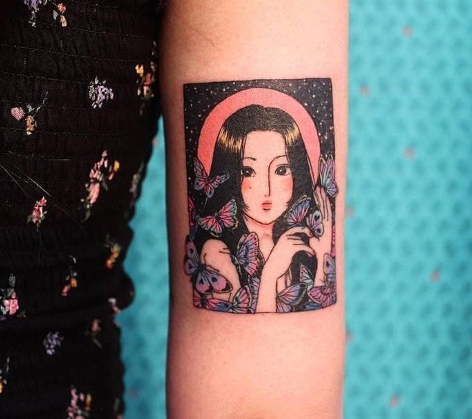 백예린 다리에 새로 추가된 타투.jpg | 인스티즈