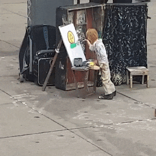 특이하게 그림 그리는 사람들.gif | 인스티즈