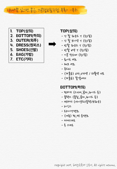 하나쯤 있으면 좋은 기본템 목록 (옷) | 인스티즈