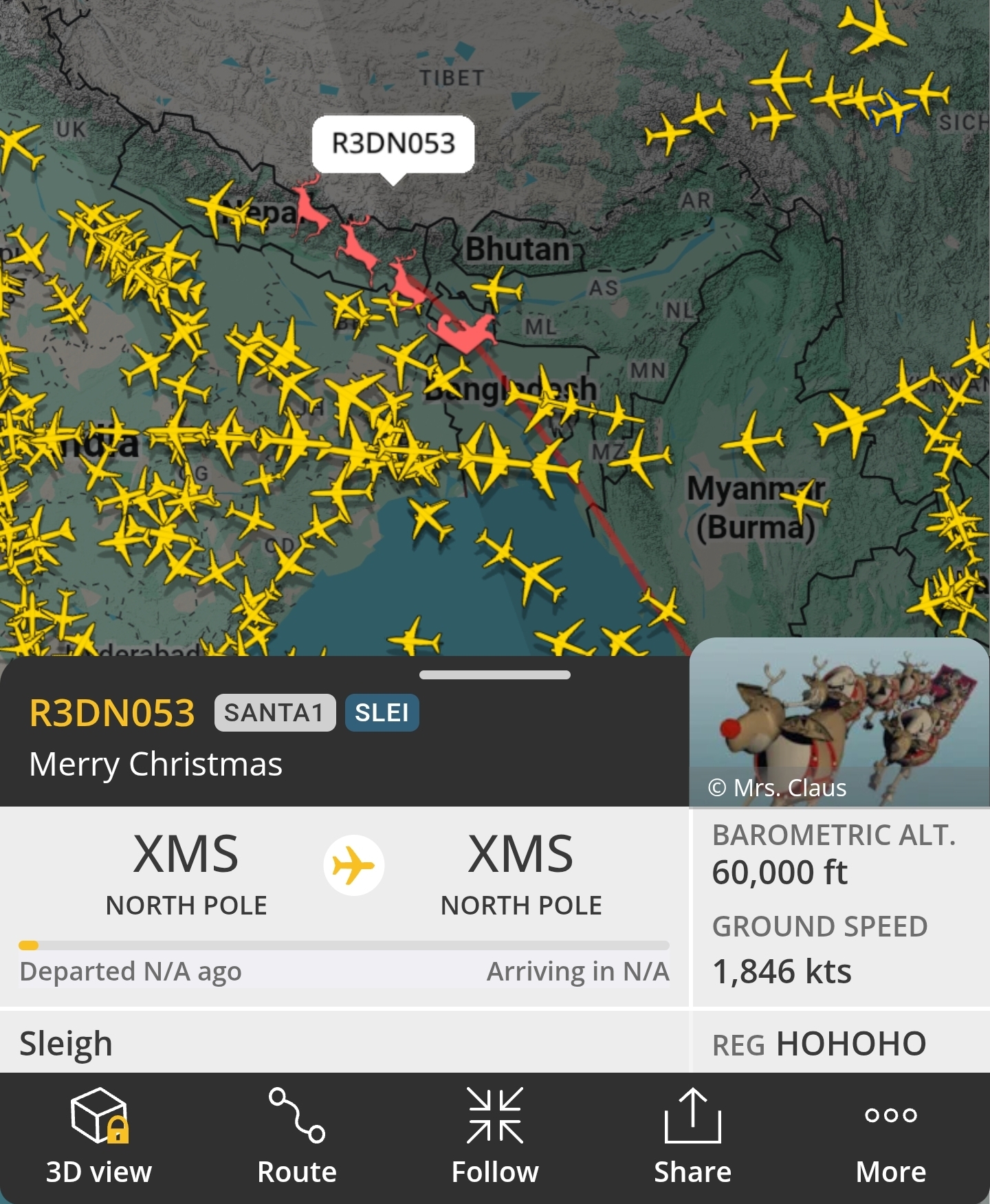 실시간 산타할배 지구 배달 현황 | 인스티즈