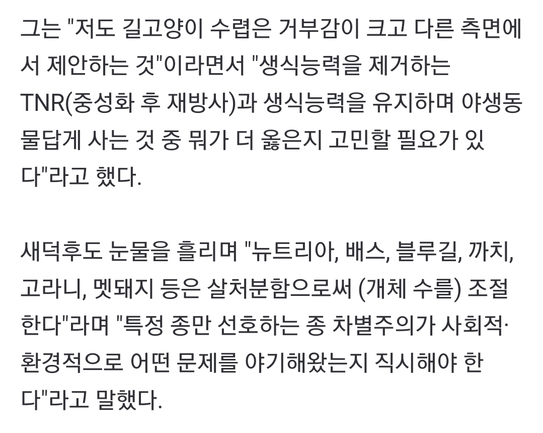 새덕후 참여 토론에서 길고양이 안락사 얘기 나옴.jpg | 인스티즈