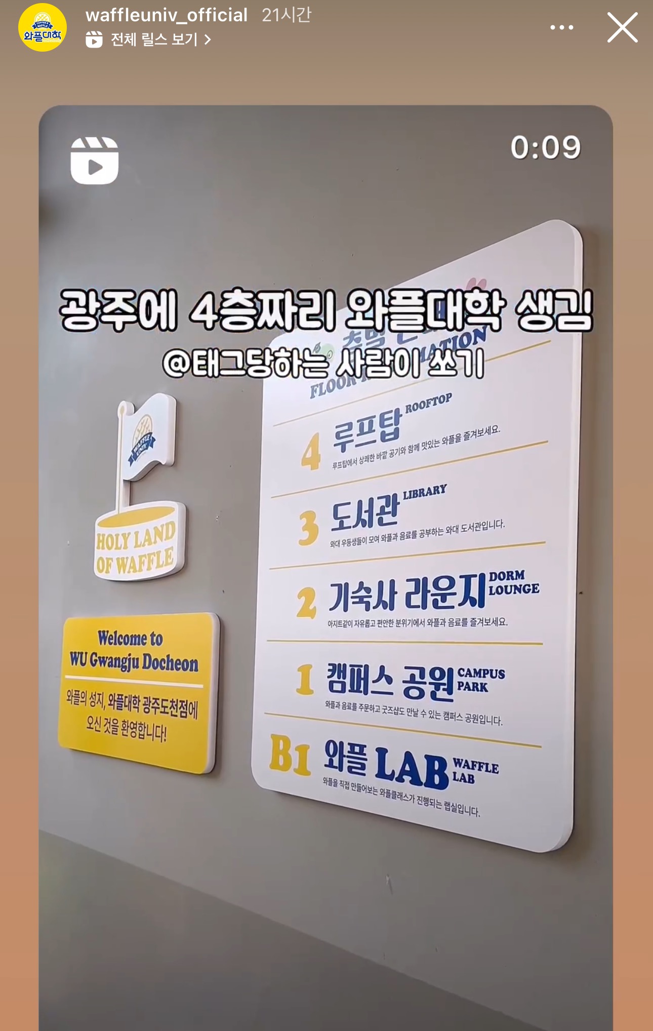 광주광역시에 오픈했다는 4층짜리 와플대학 캠퍼스 - 악플달면 쩌리쩌려버려 - ＊여성시대＊ 차분한 20대들의 알흠다운 공간 광주광역시에... 