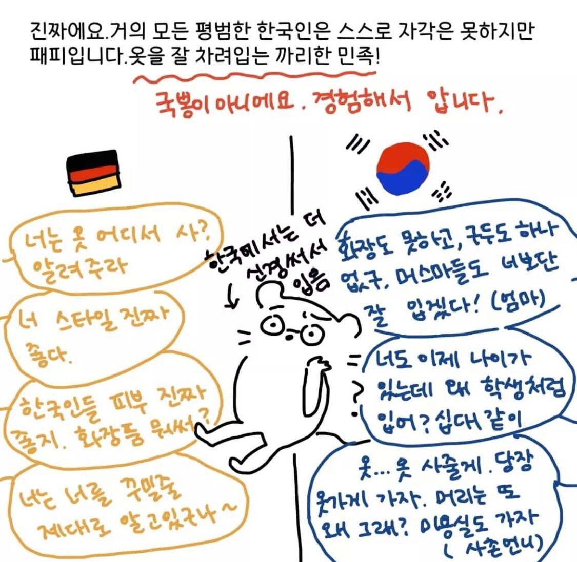 한국에선 거지꼴 소리를 듣는 한국인이 독일에서 듣는 패션 칭찬.jpg | 인스티즈