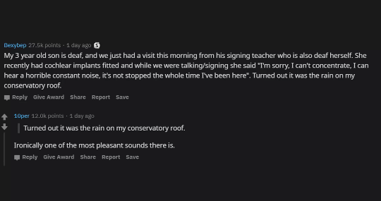 [레딧] 청각장애였다가 소리를 듣게된 사람들아, 소리 안날줄 알았는데 나서 놀랐던 물건이 뭐야? | 인스티즈