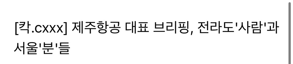 제주항공 대표 브리핑, 전라도'사람'과 서울'분'들 이거 아님‼️‼️‼️‼️ | 인스티즈