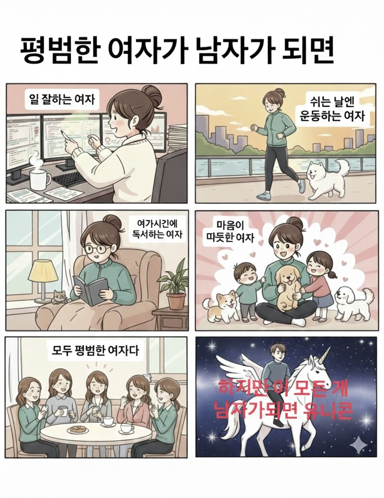 평범한 여자가 남자가 됐을 경우.jpg | 인스티즈