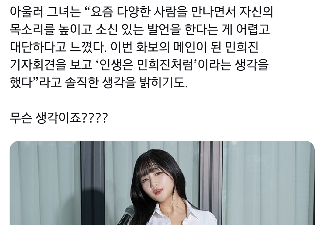 민희진 패러디한 맥심 잡지.twt | 인스티즈