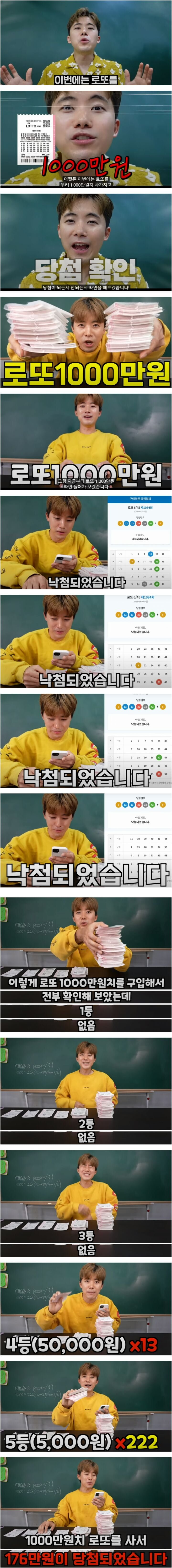 로또 천만원어치 사본 유튜버... | 인스티즈