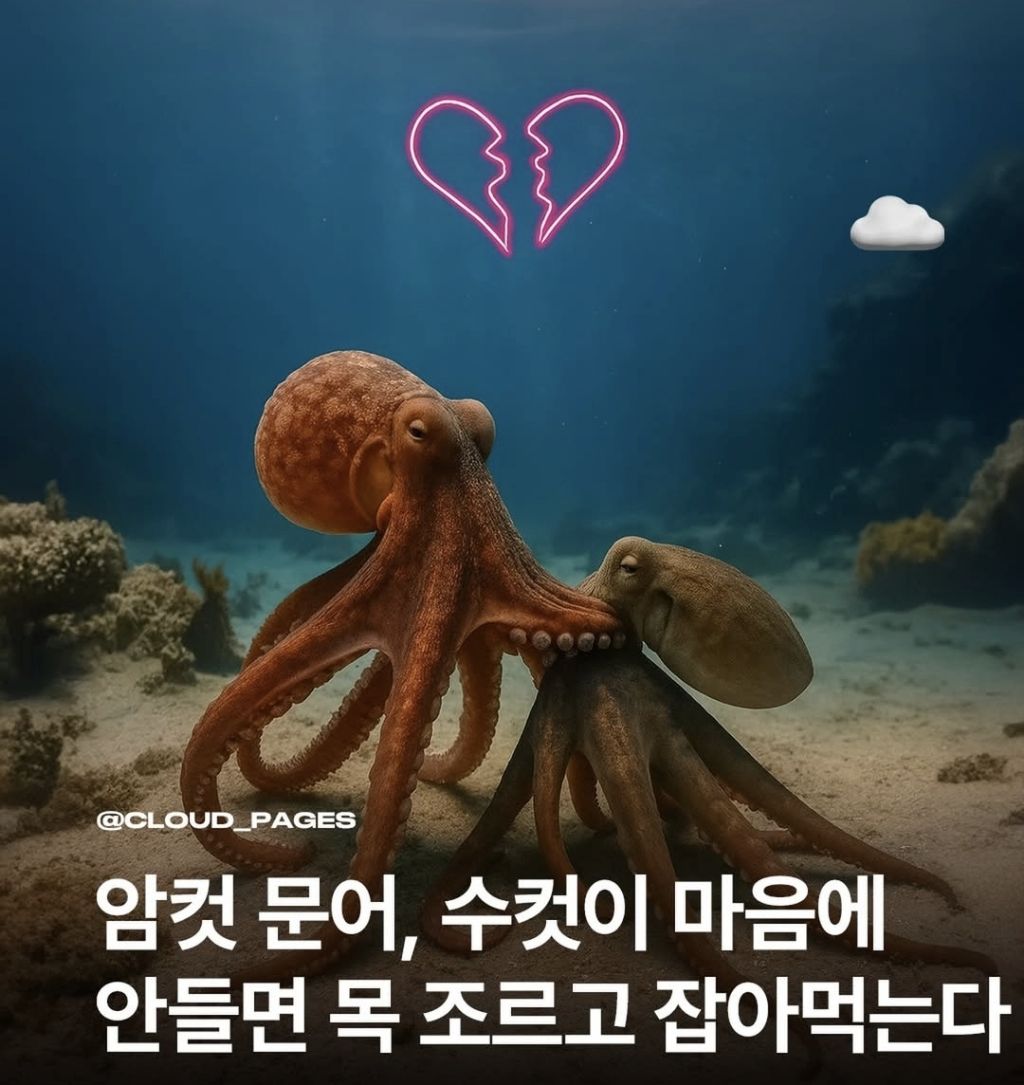 암컷 문어, 수컷이 마음에 안 들면 목 조르고 잡아먹는다 | 인스티즈