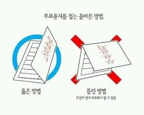 유•무효표 구분법, 투표용지 접는 법🗳️(잘못 접으면 무효표가 되...) | 인스티즈