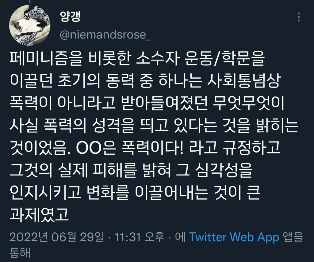 하다하다 이젠 약자의 언어마저 뺏는 강자들.twt | 인스티즈