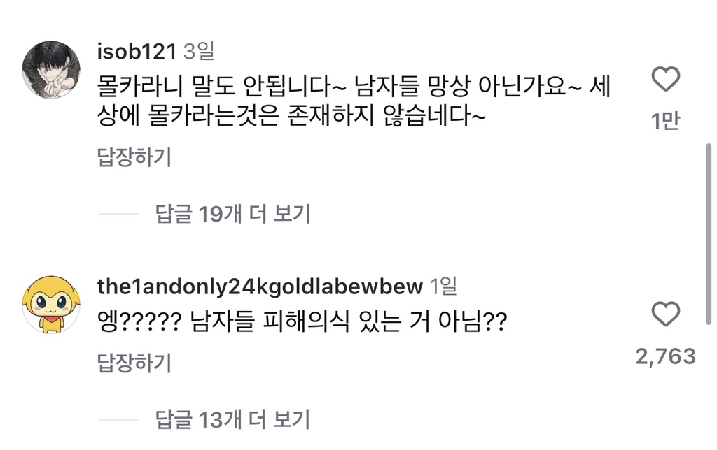 남성만 노린 화장실 불법 촬영 영상 댓글 | 인스티즈