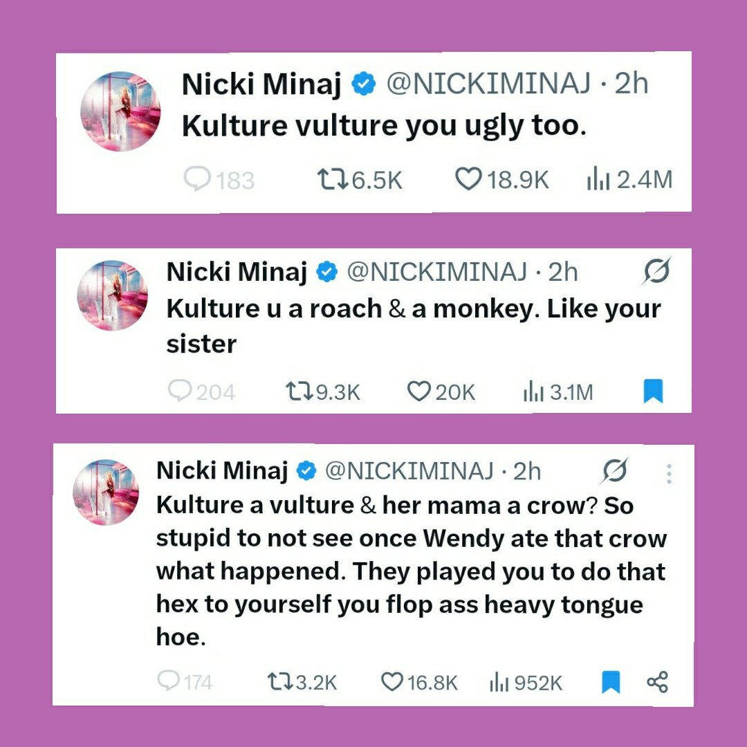 니키 미나즈 선넘네.. 카디비 딸까지 조롱중 | 인스티즈