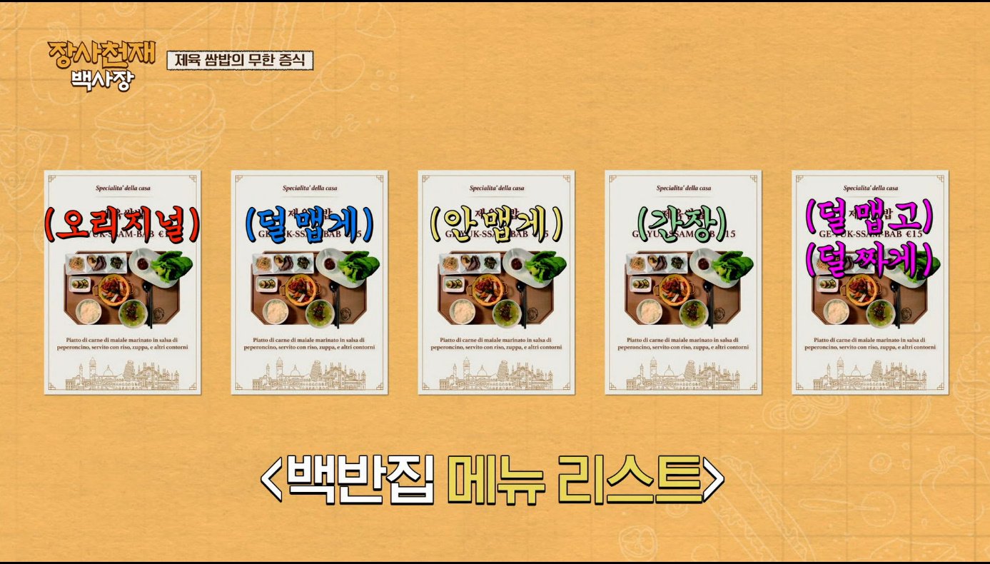 [장사천재백사장] 매운거 잘 못먹는 이탈리아인들이 매운 제육볶음을 덜맵게 해달라고 했을 때.jpg | 인스티즈