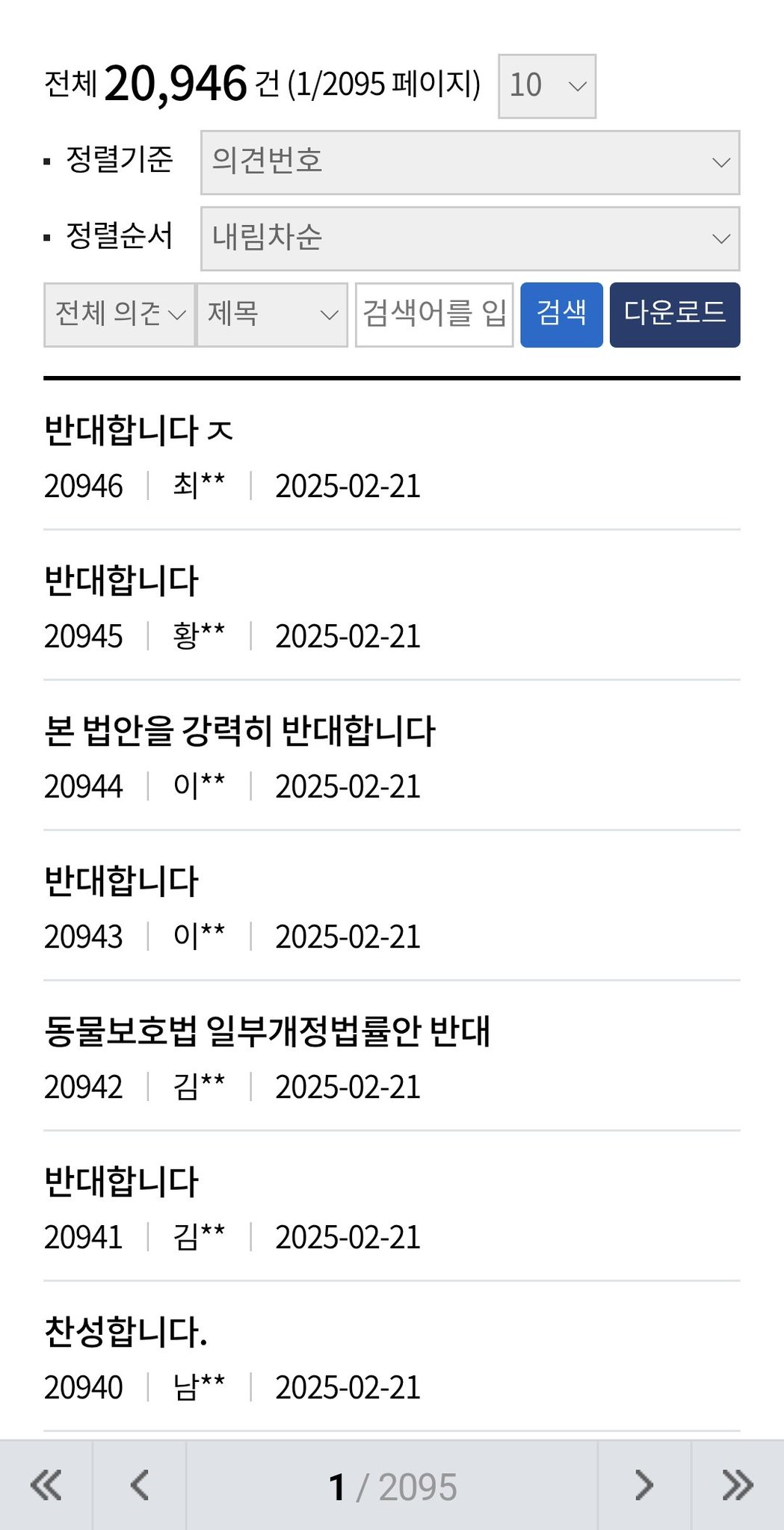 새로운 동물보호법 입법예고가 떴는데 의견 890개 이상이 무지성 반대입니다...twt | 인스티즈