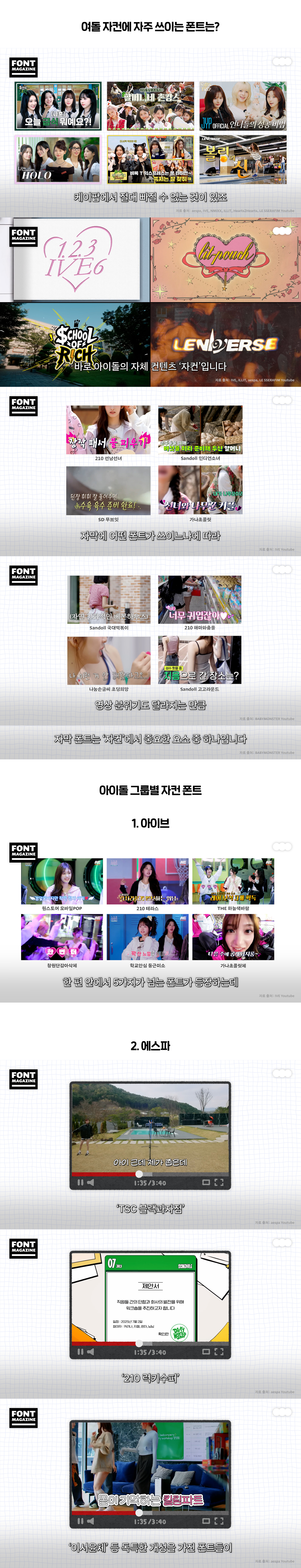 아이돌 자컨에는 어떤 폰트가 자주 쓰일까? (*폰트 정보 모음) | 인스티즈