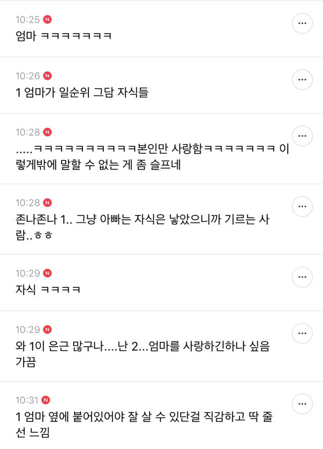 우리 아빠는 엄마를 더 사랑한다vs자식을 더 사랑한다 달글 캡쳐 | 인스티즈