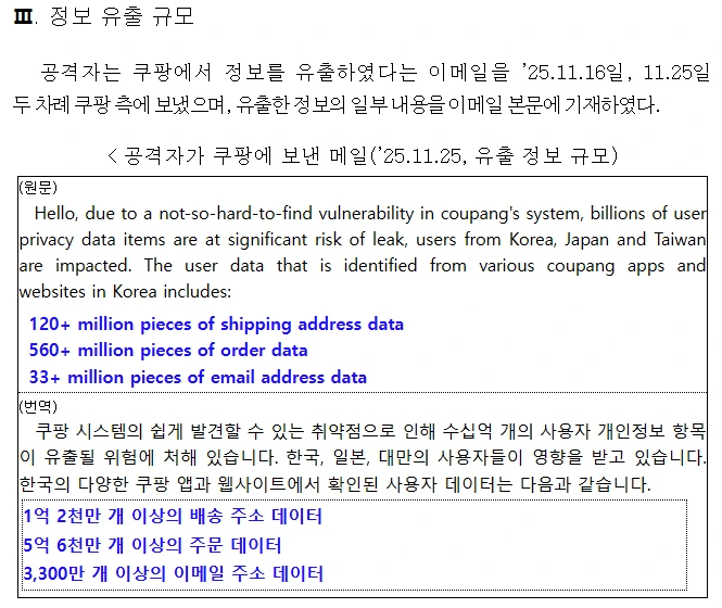 걍 털릴만한거 싹싹 다 털린거 같은 쿠팡 유출 데이터 전체 목록...txt | 인스티즈