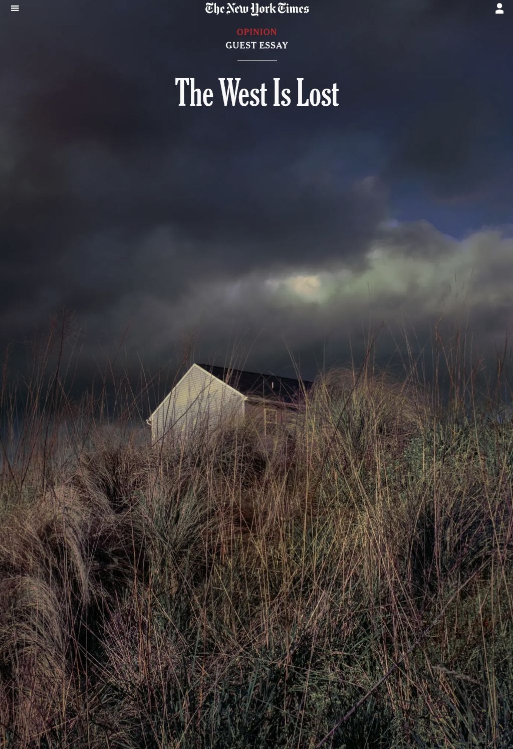 [뉴욕타임즈 사설] 서구는 길을 잃었다 (The West Is Lost) | 인스티즈
