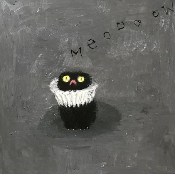 새벽갤을 가르는 의자에 고양이 묻은 그림 | 인스티즈