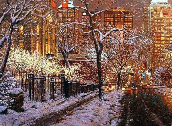 눈쌓인 겨울밤 전문 화가 | 인스티즈