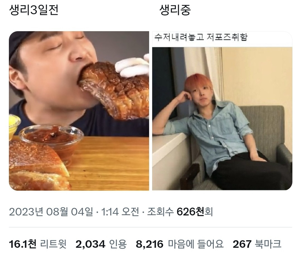 생리전 생리중 입맛변화 | 인스티즈