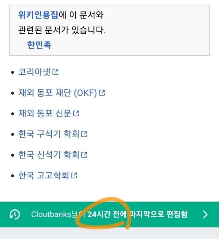 뭔가 수상한 위키피디아"한민족"페이지 | 인스티즈