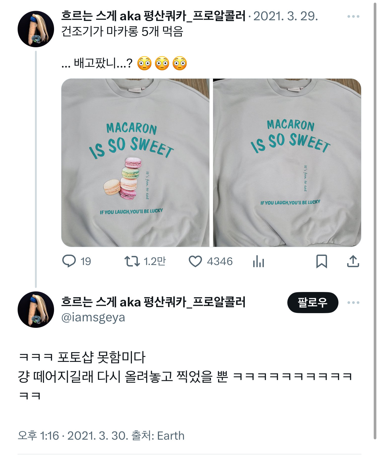 건조기가 마카롱 먹음 | 인스티즈