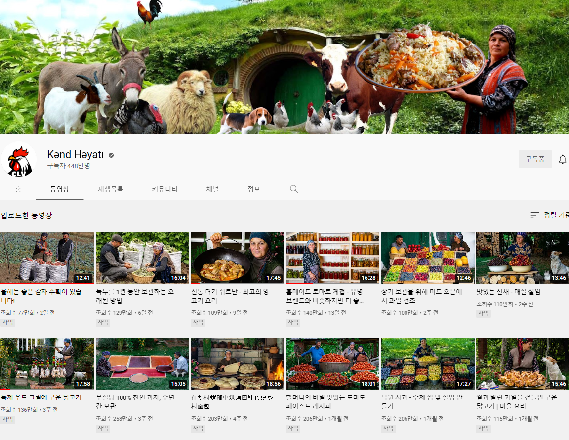 요즘 유튜브에서 은근히 인기 많다는 외국 시골 브이로그...jpg | 인스티즈