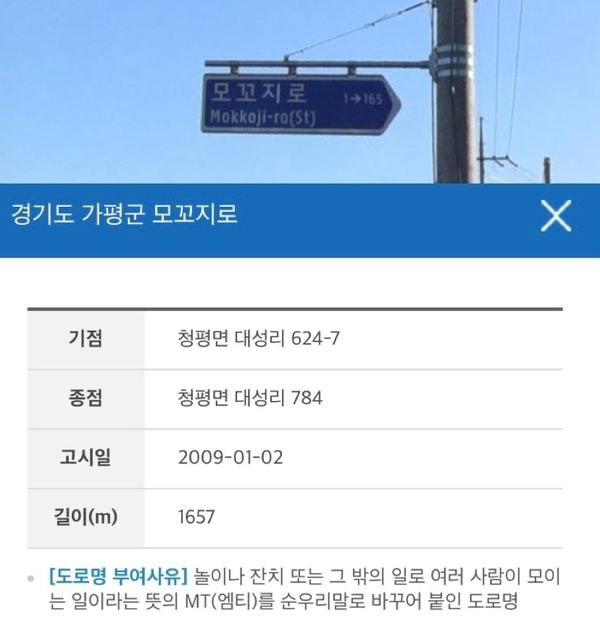 특이한 도로명 주소들.jpg | 인스티즈