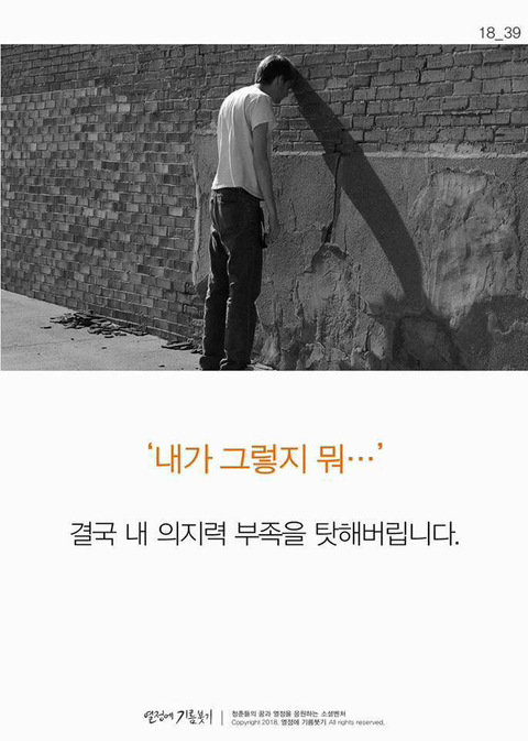 의지가 약하다고 자책하는 사람들에게 | 인스티즈