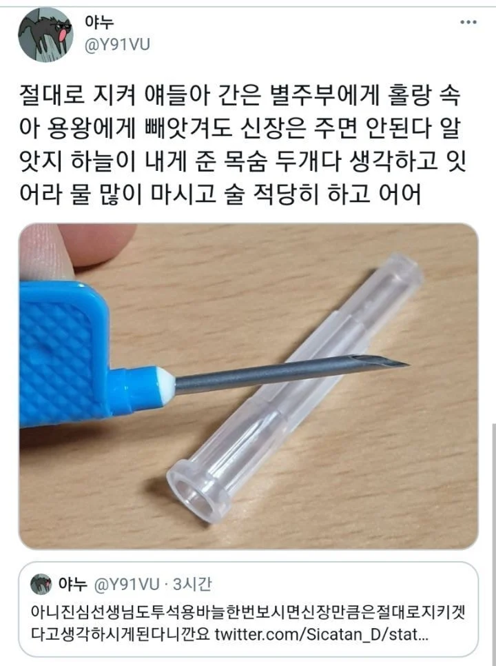 신장 투석용 바늘 굵기 | 인스티즈