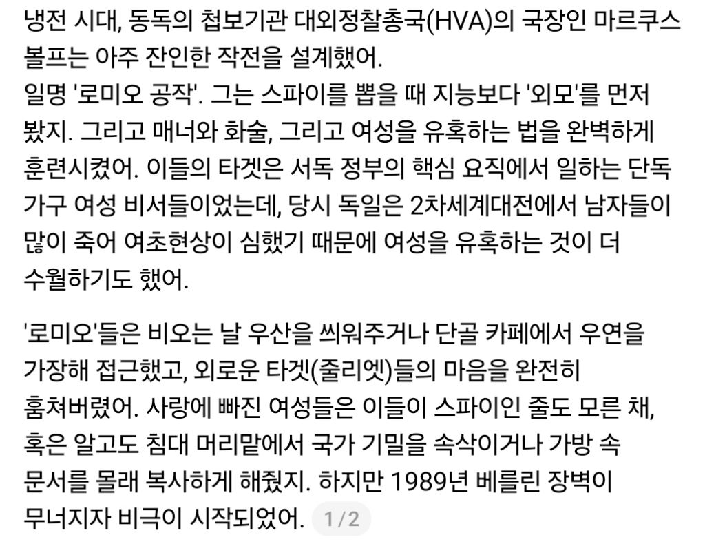 미남을 훈련시켜 간첩으로 보냈다고? (로미오 공작) | 인스티즈