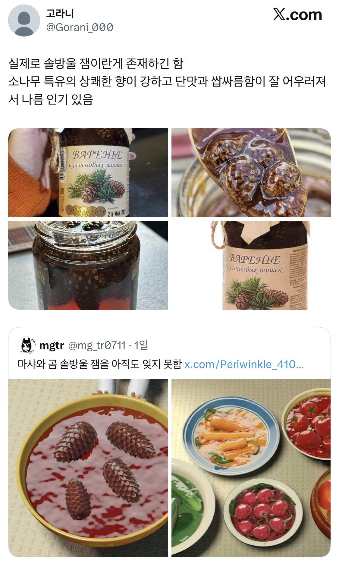 솔방울 잼이란게 있는걸 아십니까? | 인스티즈