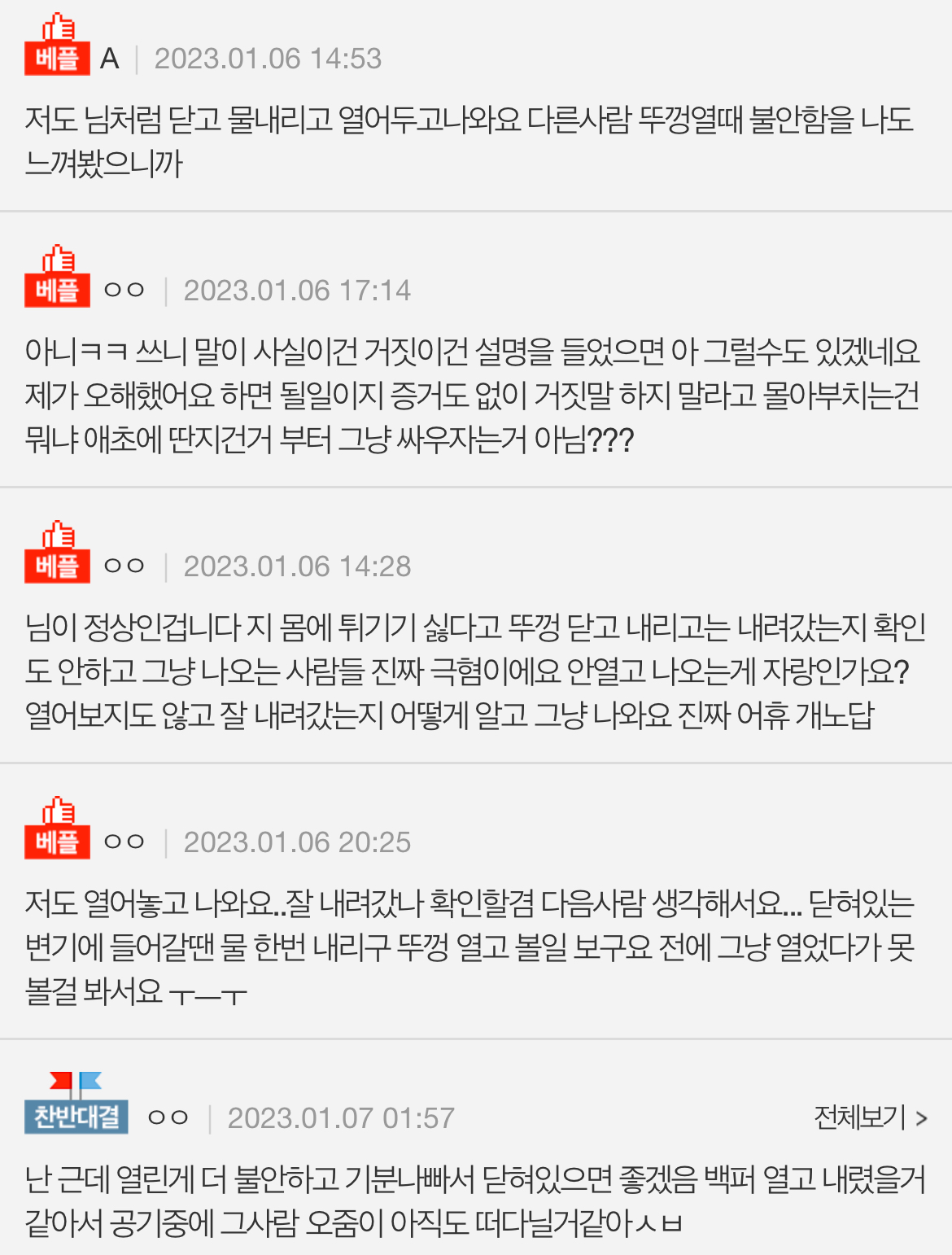 변기 뚜껑 논란 투표해보는 글 | 인스티즈