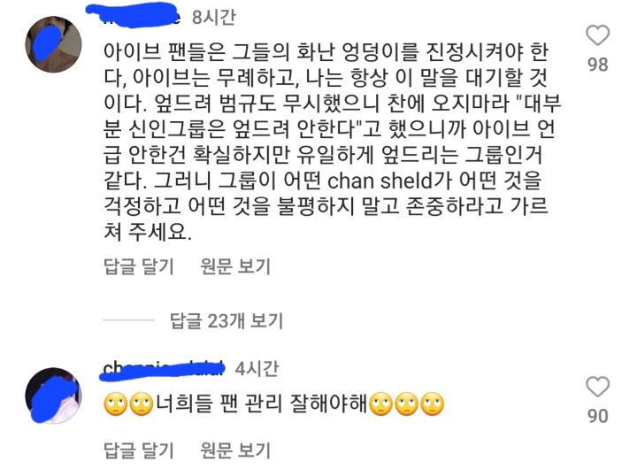 스트레이키즈 방찬 사과문보고 아이브 인스타 테러하는 스키즈 팬덤 | 인스티즈