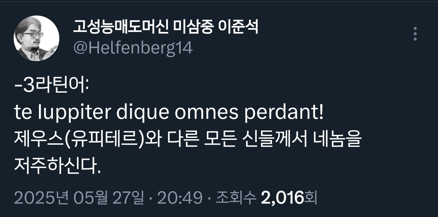 오늘의 라틴어 한 문장 : vapula in armario! (캐비넷에서 채찍맞을 놈!) .twt | 인스티즈
