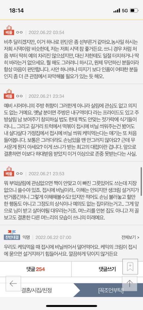 [네이트판] 접시에 비닐씌워서 케이크먹는 예비시댁… | 인스티즈