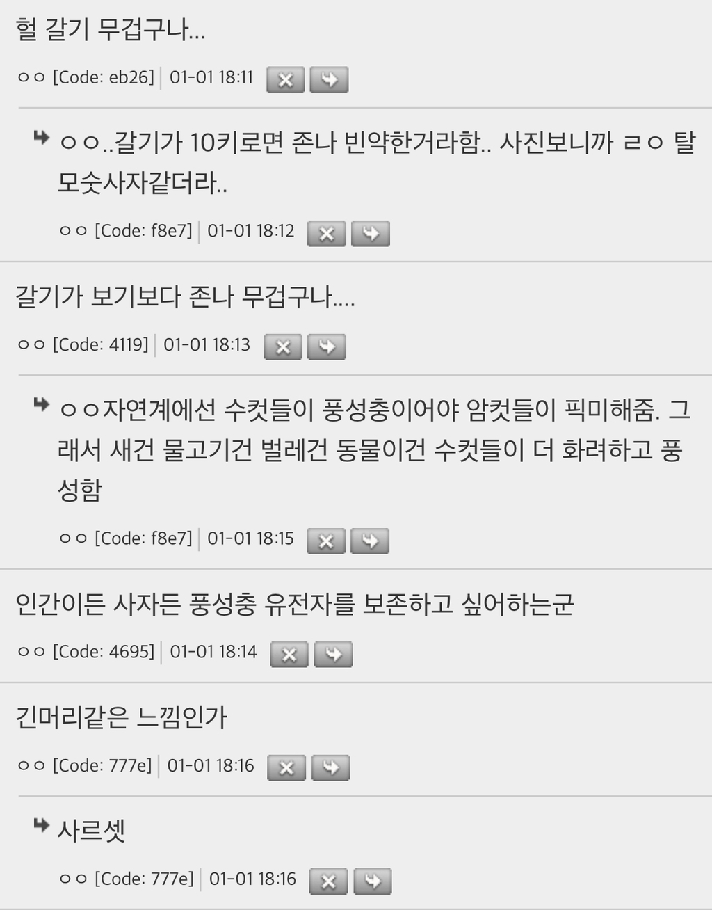 요즘 다큐보면서 느낀건데 숫사자들 갈기가 기본 20kg라 맞짱밖에 | 인스티즈