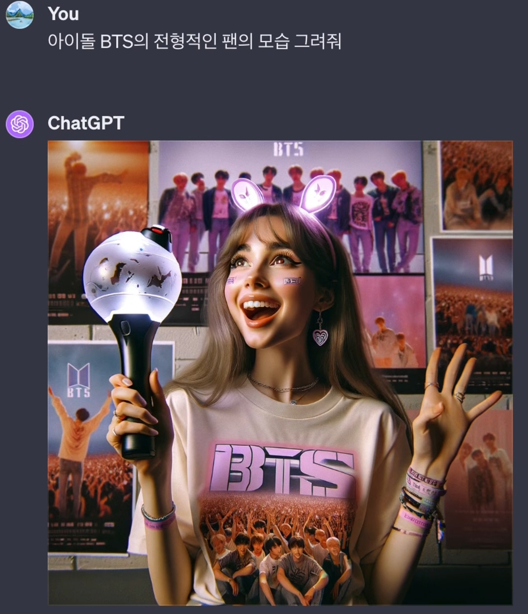 Chat GPT에게 남자 아이돌 팬의 전형적인 모습을 그려달라고 해보았다 | 인스티즈