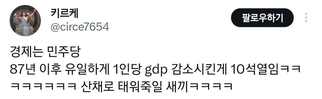 역대 대통령별 1인당 GDP 변화 비교.twt | 인스티즈