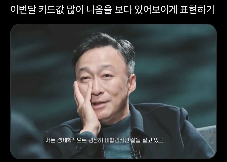 이번달 카드값 많이 나옴을 있어보이게 표현하기.jpg | 인스티즈
