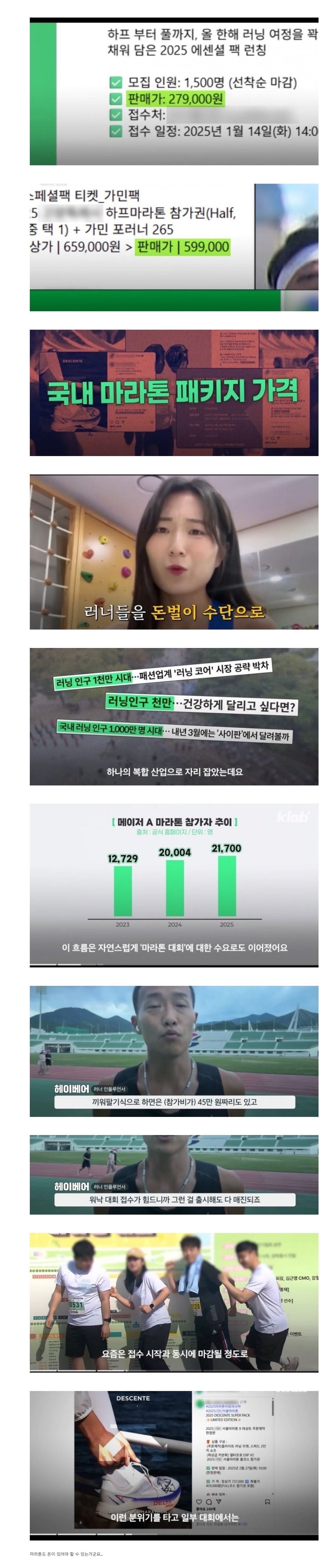 점점 비싸지는 마라톤 참가비 | 인스티즈