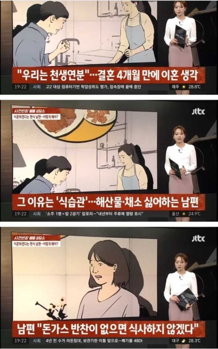 돈까스 반찬 안해줬다고 이혼하자는 남한국남성남 | 인스티즈