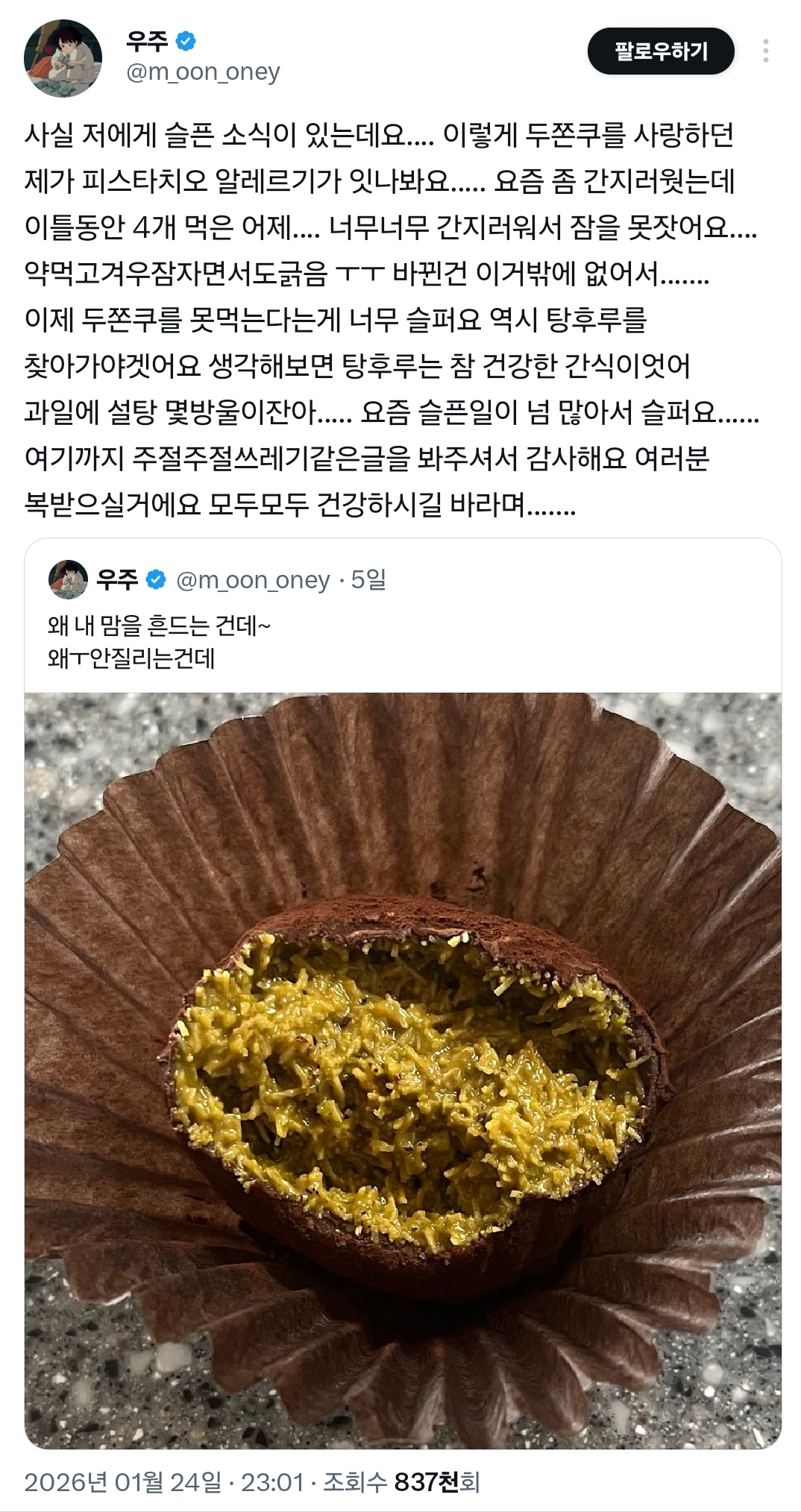 피스타치오도 옻나무과 식물이라 옻 알레르기 있으시면 위험함.twt | 인스티즈