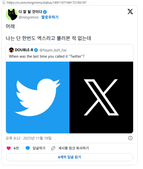 X를 마지막으로 "트위터"라고 부른 건 언제였나요? | 인스티즈