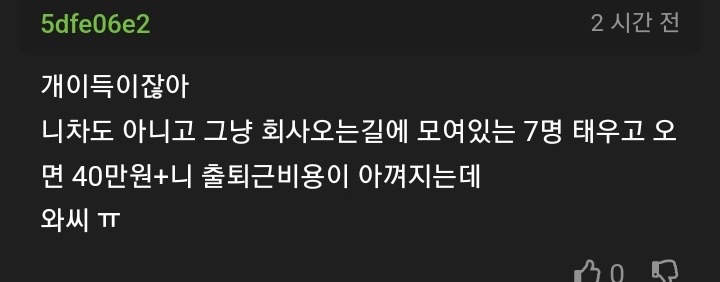 회사의 카풀요구 할만하다 vs 안하는게 낫다 | 인스티즈