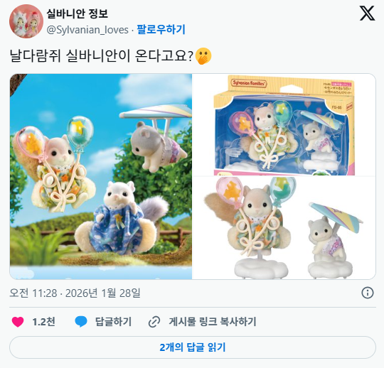 실바니안 새 패밀리 '날다람쥐' | 인스티즈